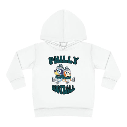 Toddler Bluey & Bingo Design Philadelphia Eagles Football - Inspired Pullover Fleece Hoodie