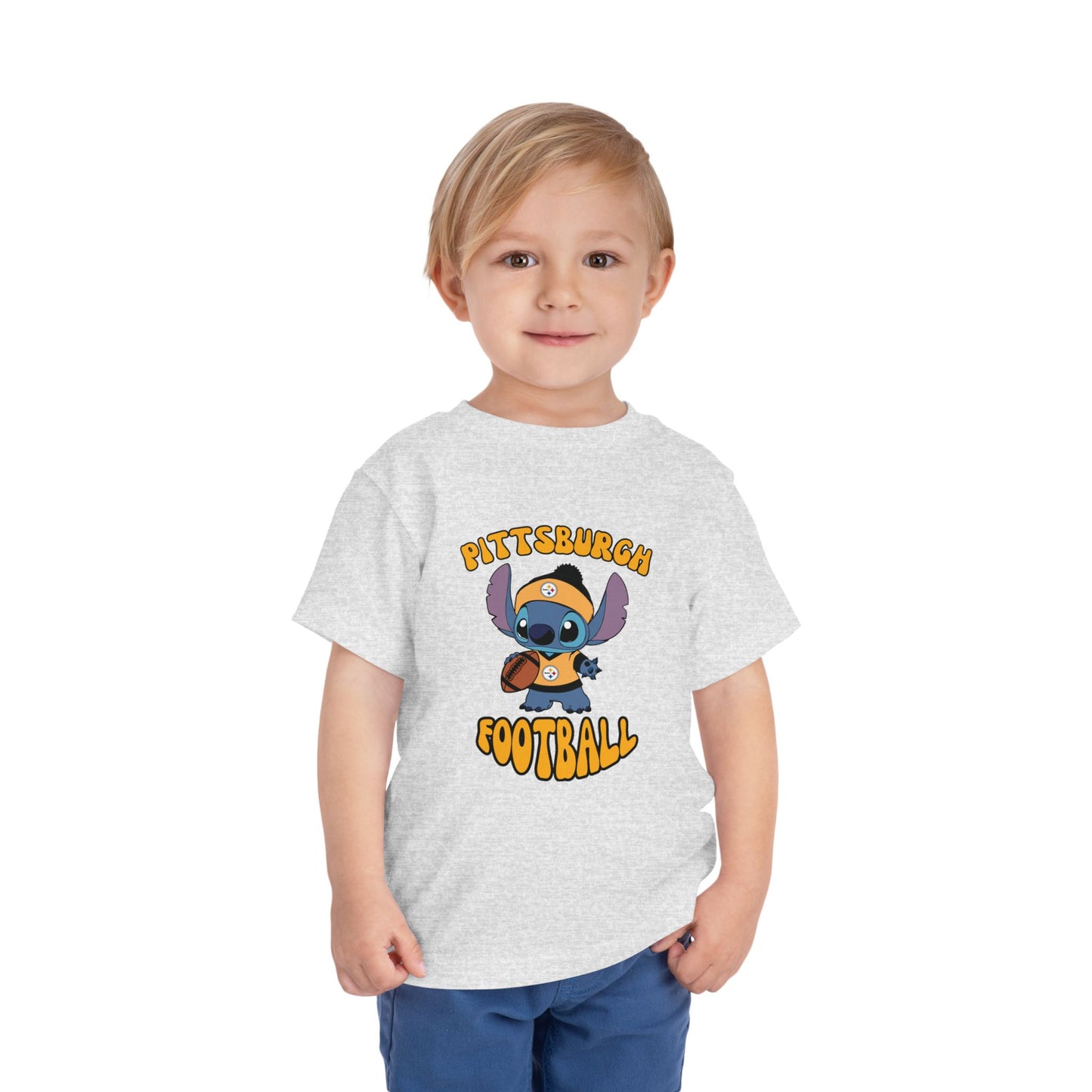 Toddler Stitch Design Steelers  Football - Inspired T-Shirt