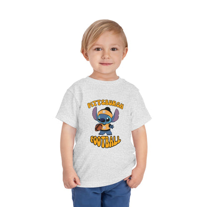 Toddler Stitch Design Steelers  Football - Inspired T-Shirt