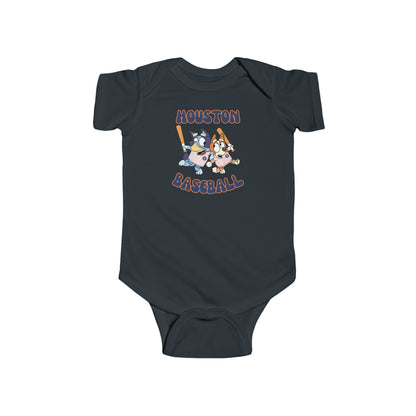 Infant Bluey Design Houston Baseball - Inspired Onesie