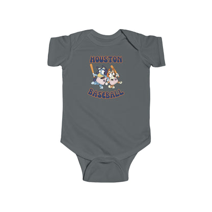 Infant Bluey Design Houston Baseball - Inspired Onesie