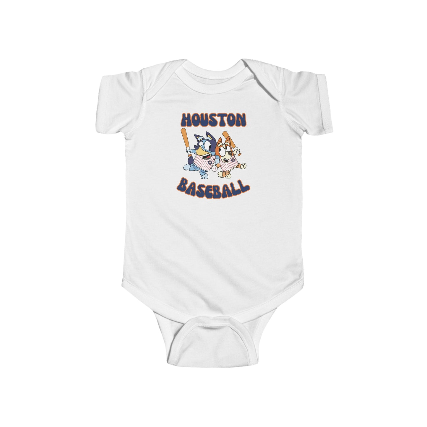 Infant Bluey Design Houston Baseball - Inspired Onesie