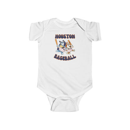 Infant Bluey Design Houston Baseball - Inspired Onesie