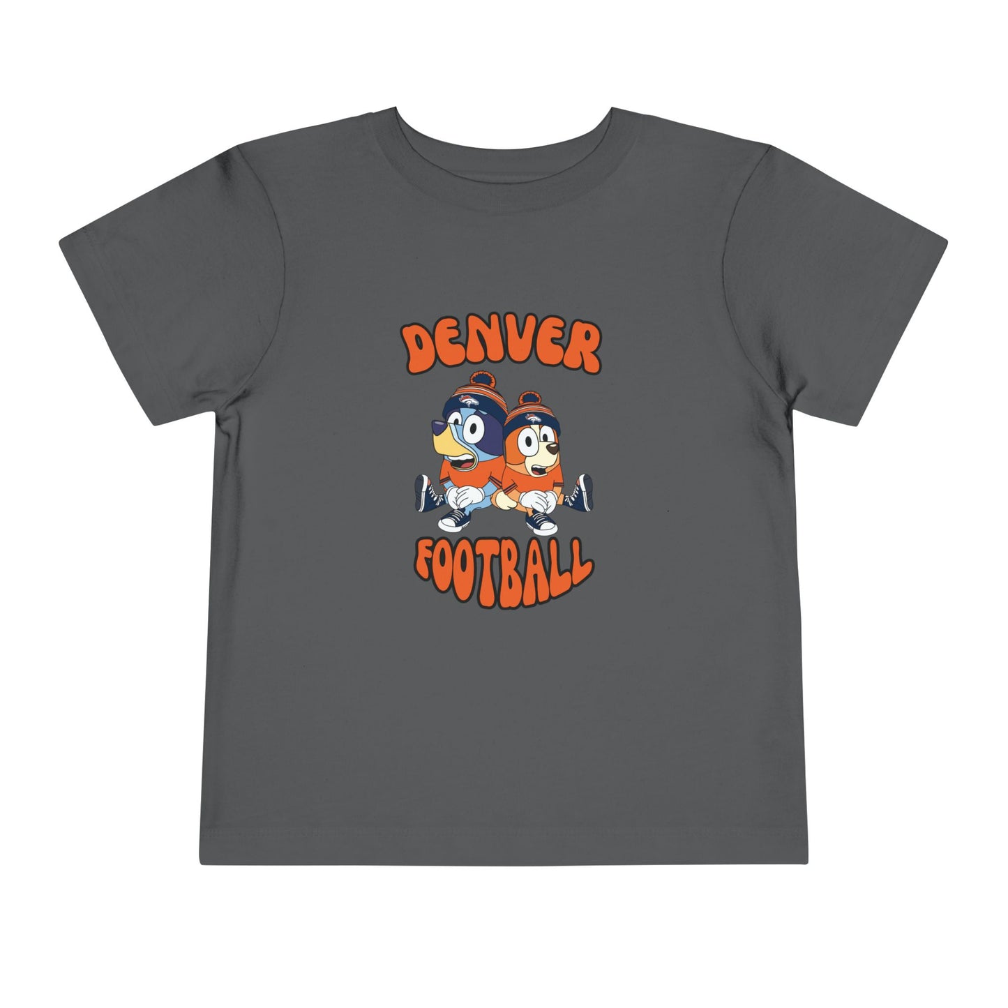 Toddler Bluey & Bingo Design Broncos Football - Inspired T-Shirt