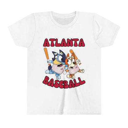 Youth Bluey Design Atlanta Braves - Inspired T-Shirt