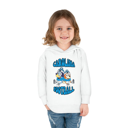 Toddler Bluey & Bingo Design Carolina Panthers Football - Inspired Pullover Fleece Hoodie