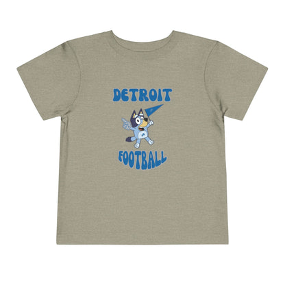 Toddler Bluey Design Detroit Lions Football  -Inspired T-Shirt