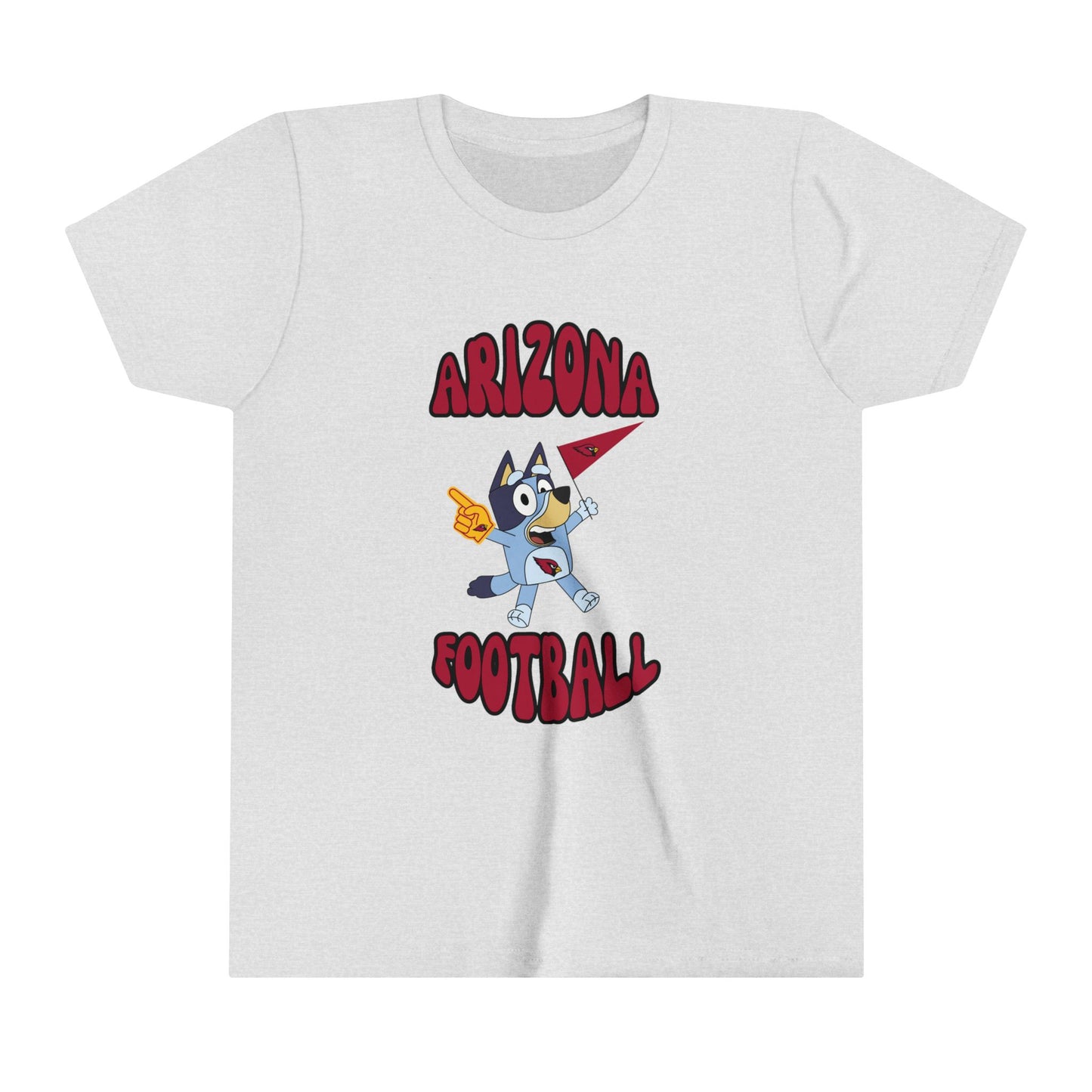 Youth Bluey Design Arizona Cardinals Football -Inspired T-Shirt