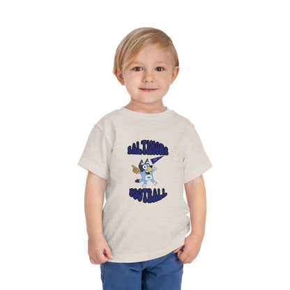 Toddler Bluey Design Baltimore Ravens Football  -Inspired T-Shirt