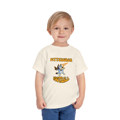 Toddler Bluey Design Pittsburgh Steelers Football -Inspired T-Shirt