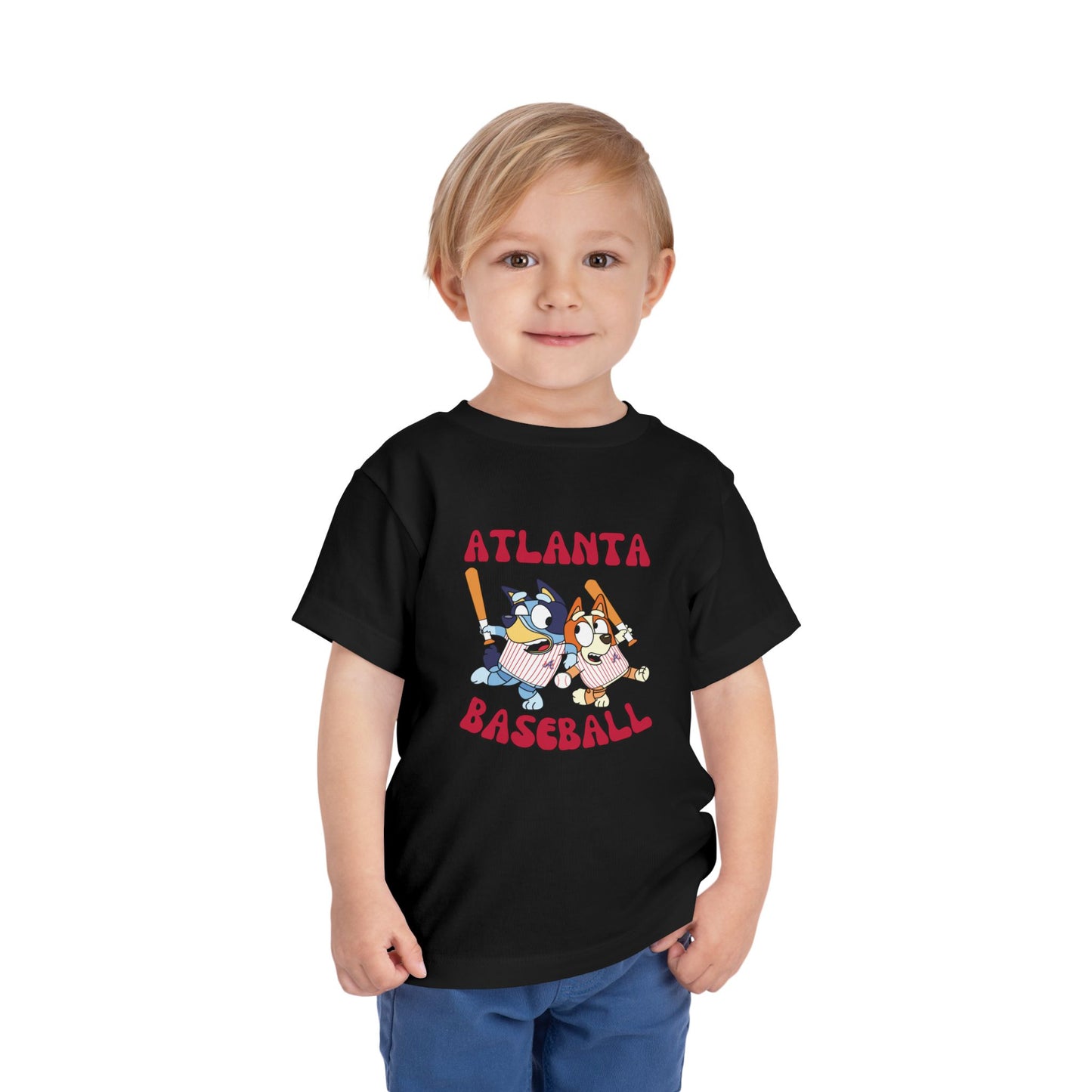 Toddler Bluey Design Atlanta Braves - Inspired T-Shirt