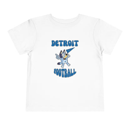 Toddler Bluey Design Detroit Lions Football  -Inspired T-Shirt