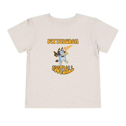 Toddler Bluey Design Pittsburgh Steelers Football -Inspired T-Shirt