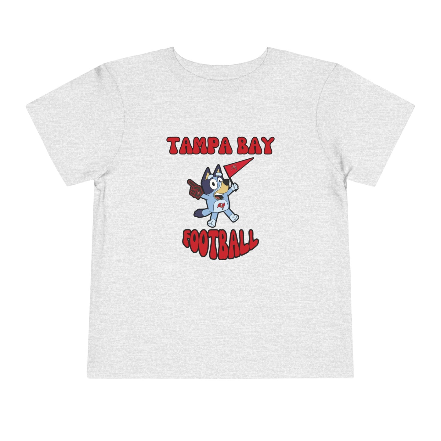 Toddler Bluey Design Tampa Bay Buccaneers Football -Inspired T-Shirt