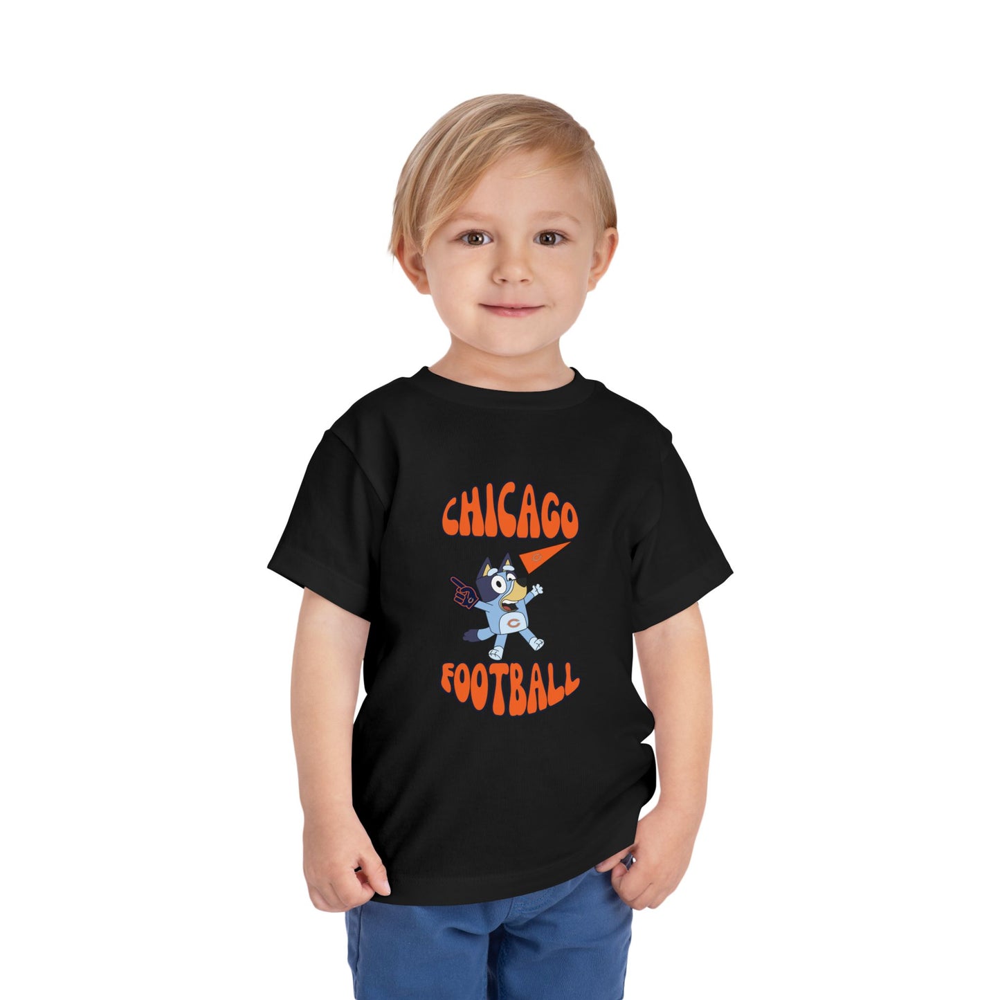 Toddler Bluey Design Chicago Bears Football - Inspired T-Shirt