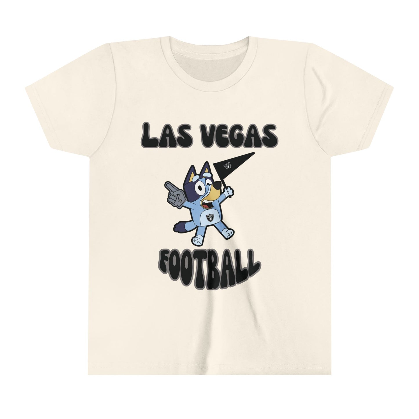 Youth Bluey Design Las Vegas Raiders  Football -Inspired T-Shirt