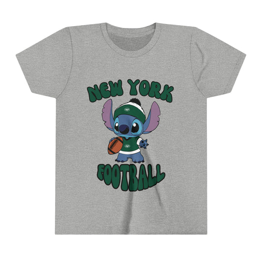 Youth Stitch Design Jets Football - Inspired T-Shirt