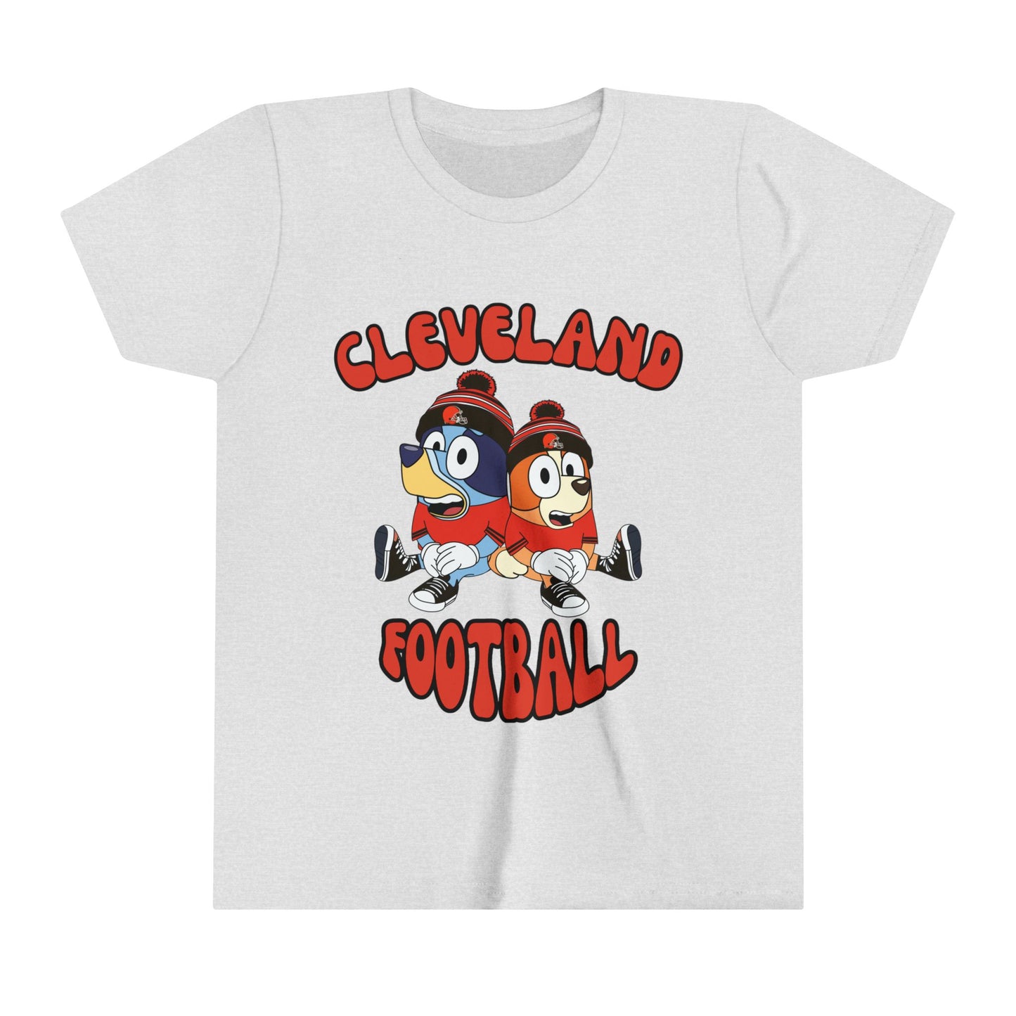 Youth Bluey & Bingo Design Browns Football - Inspired T-Shirt