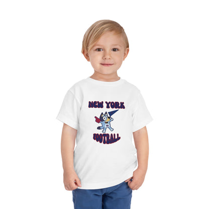 Toddler Bluey Design New York Giants Football -Inspired T-Shirt