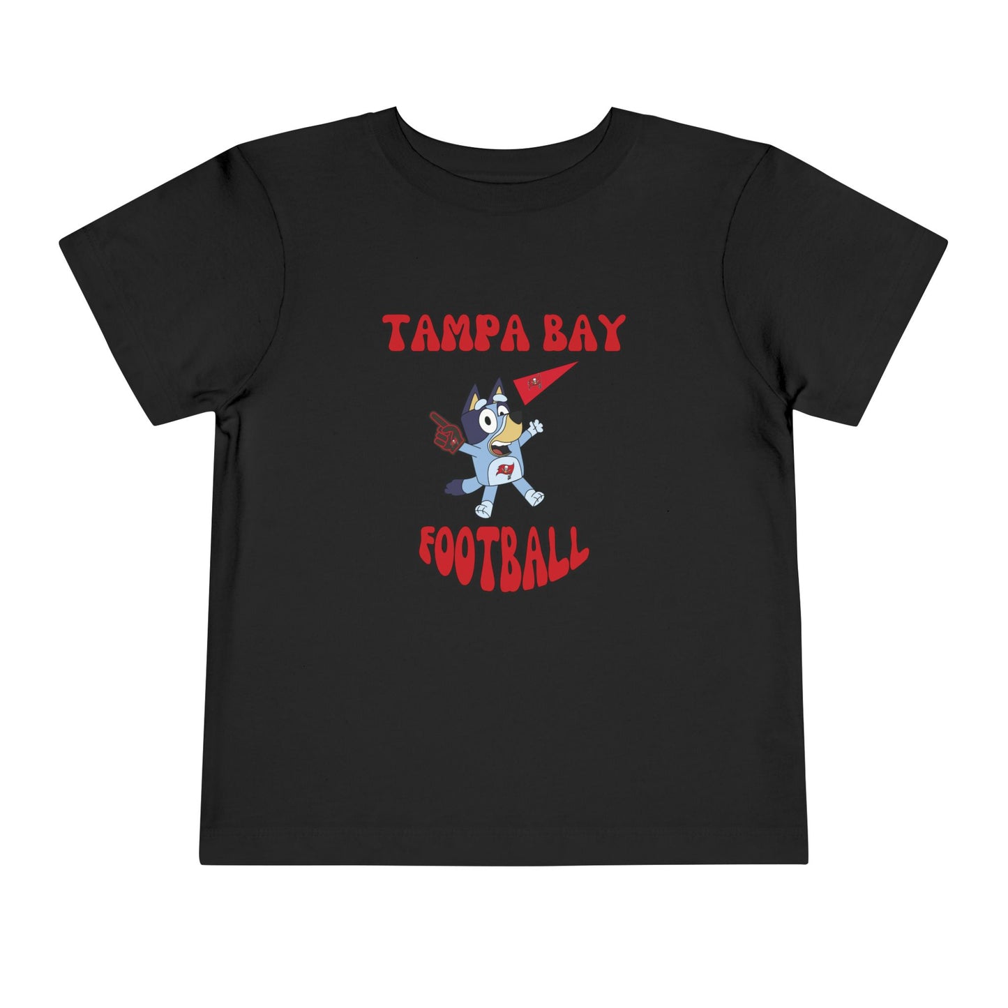 Toddler Bluey Design Tampa Bay Buccaneers Football -Inspired T-Shirt