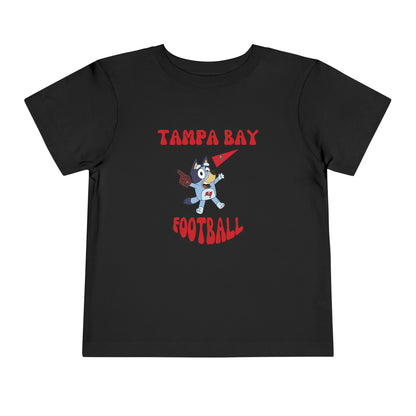 Toddler Bluey Design Tampa Bay Buccaneers Football -Inspired T-Shirt