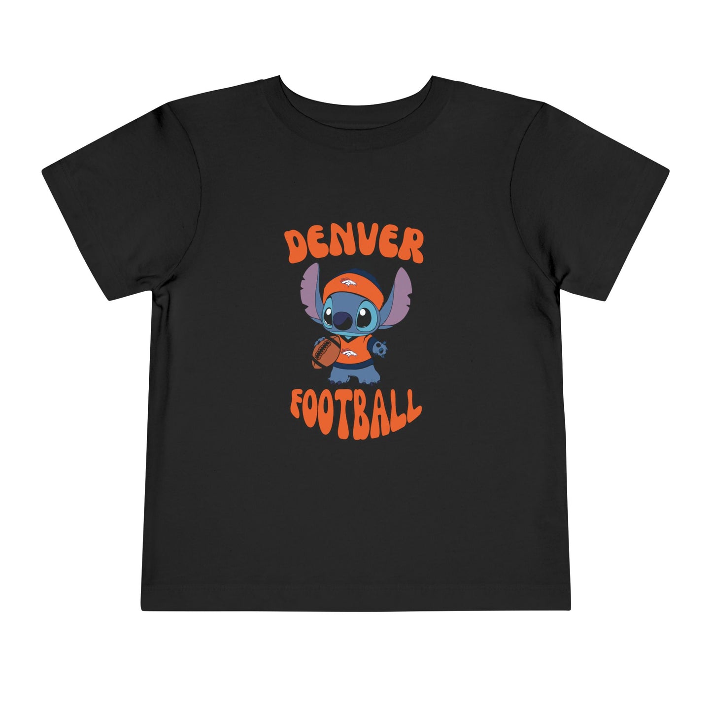 Toddler Stitch Design Broncos Football - Inspired T-Shirt