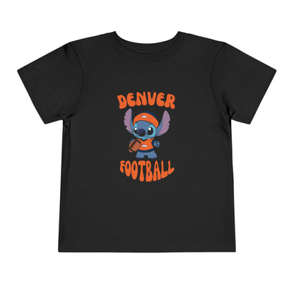 Toddler Stitch Design Broncos Football - Inspired T-Shirt