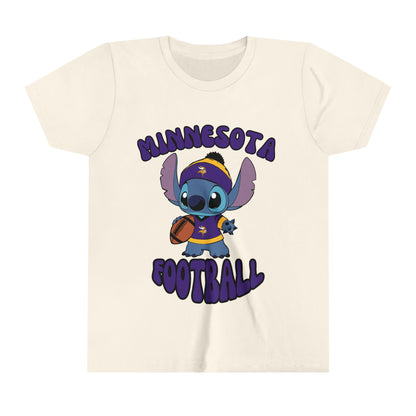 Youth Stitch Design Vikings Football - Inspired T-Shirt