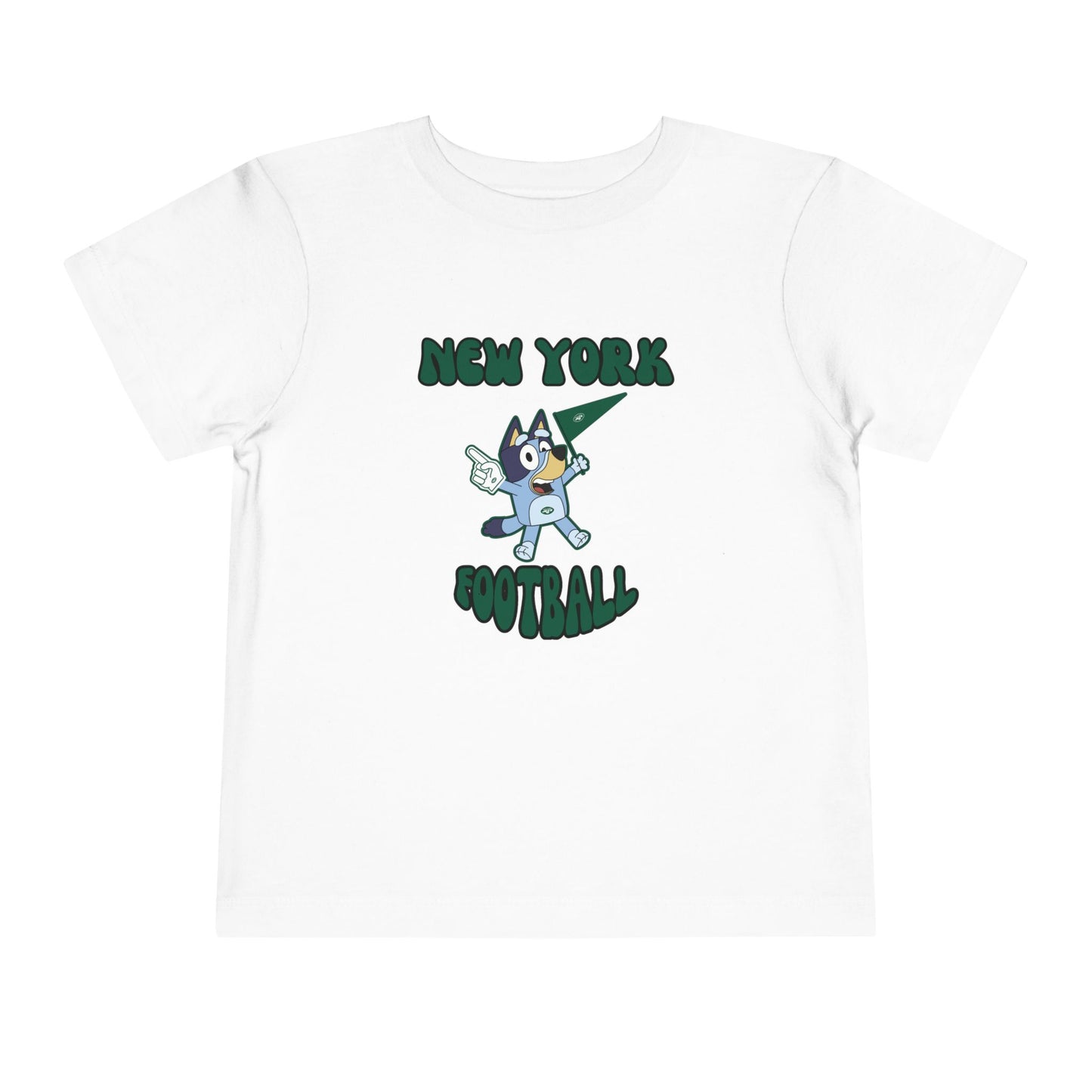 Toddler Bluey Design New York Jets Football -Inspired T-Shirt