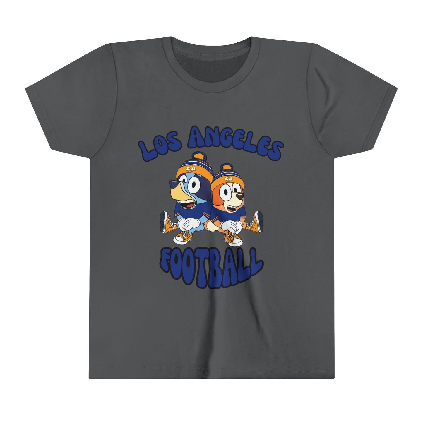 Youth Bluey & Bingo Design Rams Football - Inspired T-Shirt