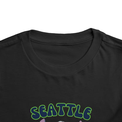 Toddler Stitch Design Seahawks Football - Inspired T-Shirt