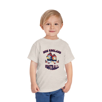 Toddler Bluey & Bingo Design Patriots Football - Inspired T-Shirt