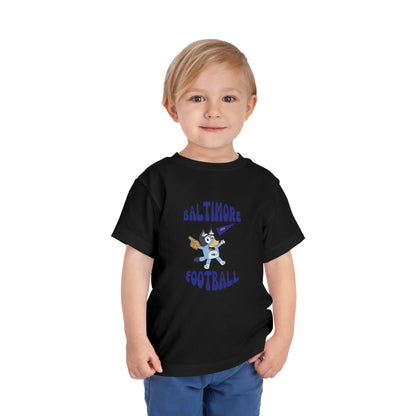 Toddler Bluey Design Baltimore Ravens Football  -Inspired T-Shirt