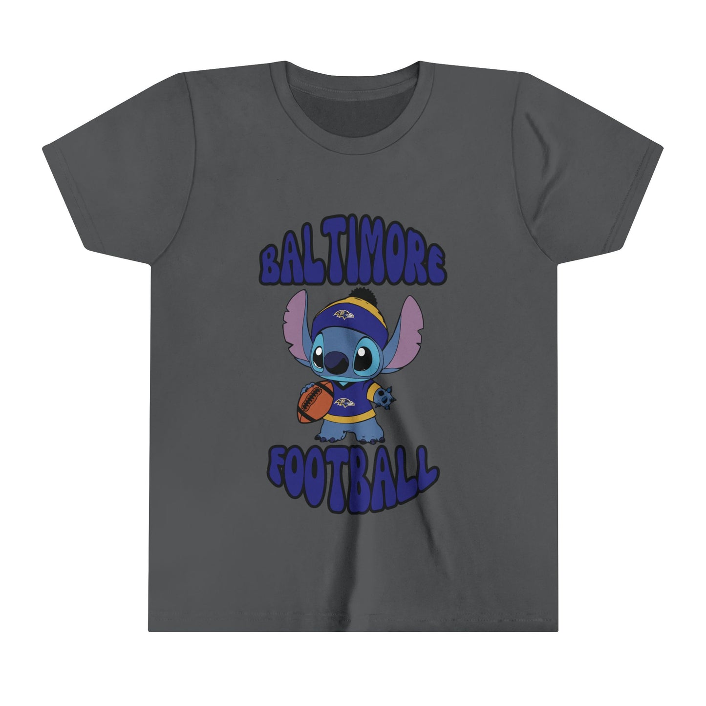 Youth Stitch Design Ravens Football - Inspired T-Shirt