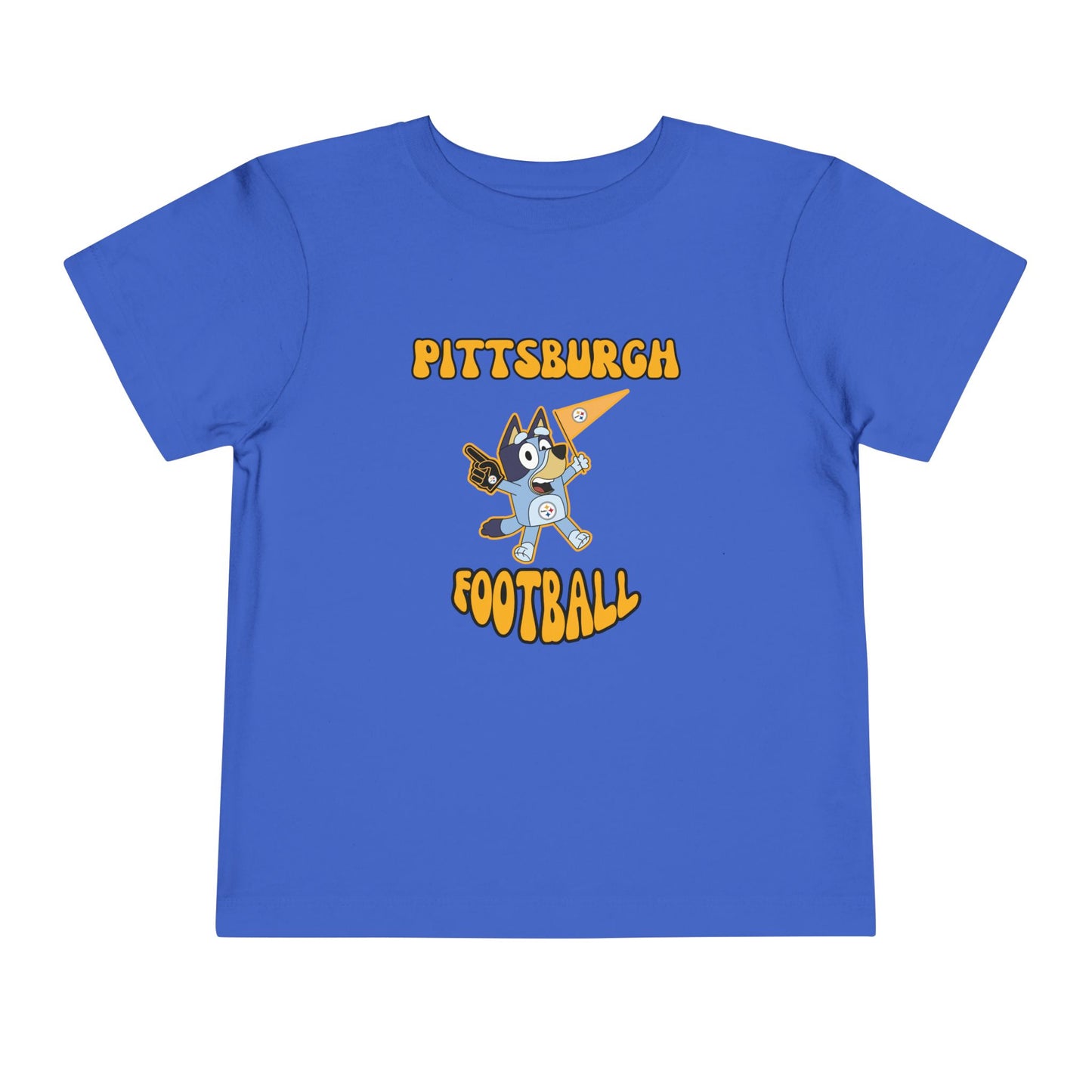 Toddler Bluey Design Pittsburgh Steelers Football -Inspired T-Shirt