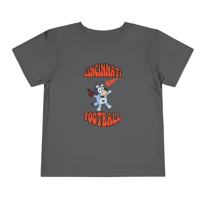 Toddler Bluey Design Cincinnati Bengals Football - Inspired T-Shirt