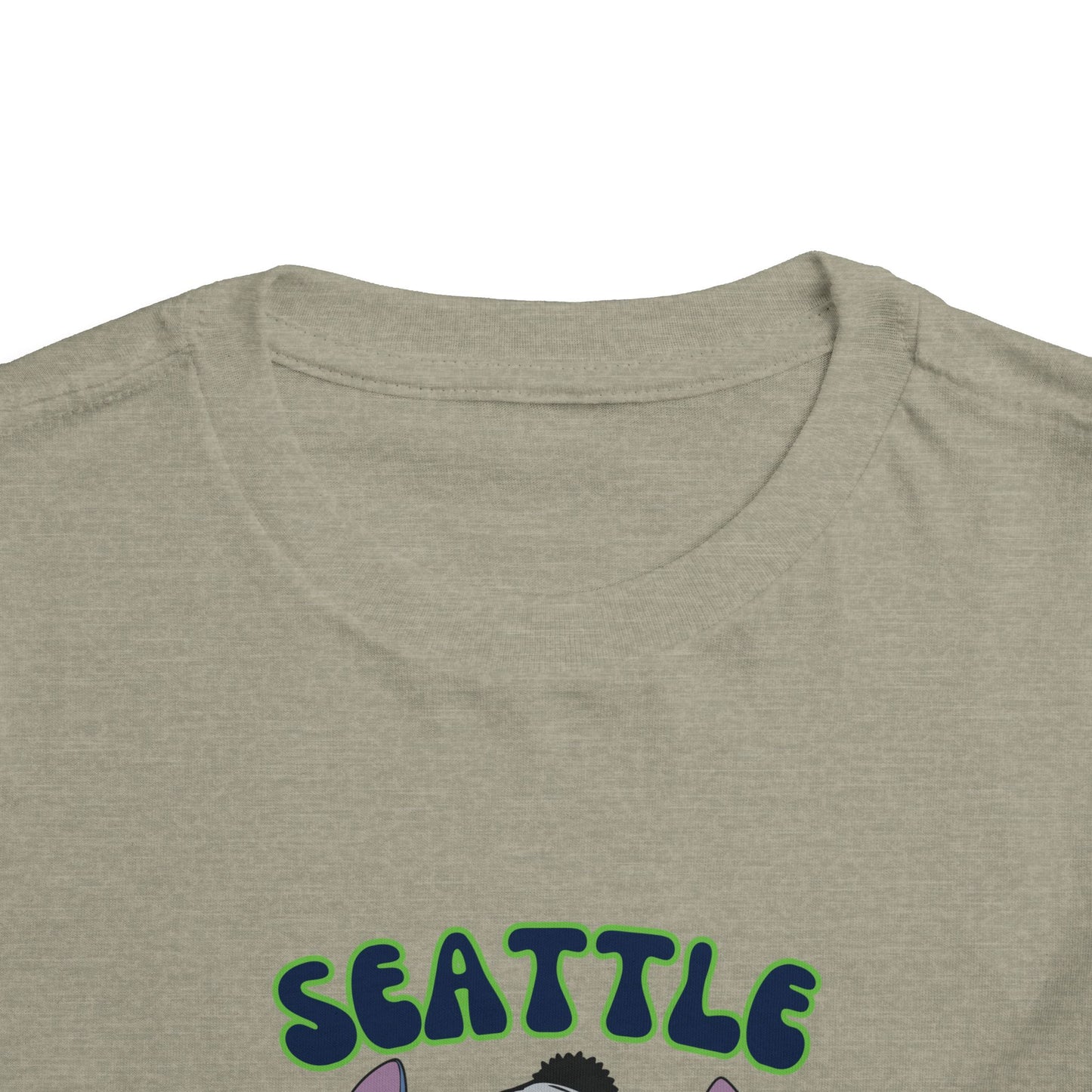 Toddler Stitch Design Seahawks Football - Inspired T-Shirt