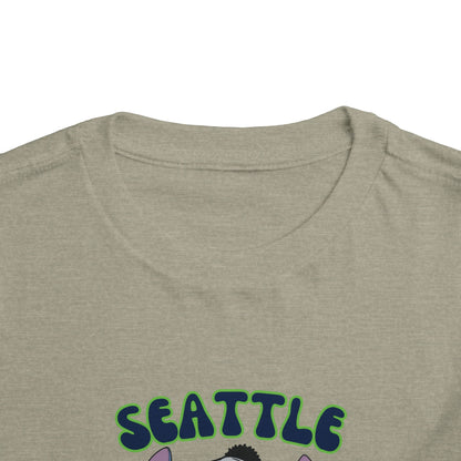 Toddler Stitch Design Seahawks Football - Inspired T-Shirt