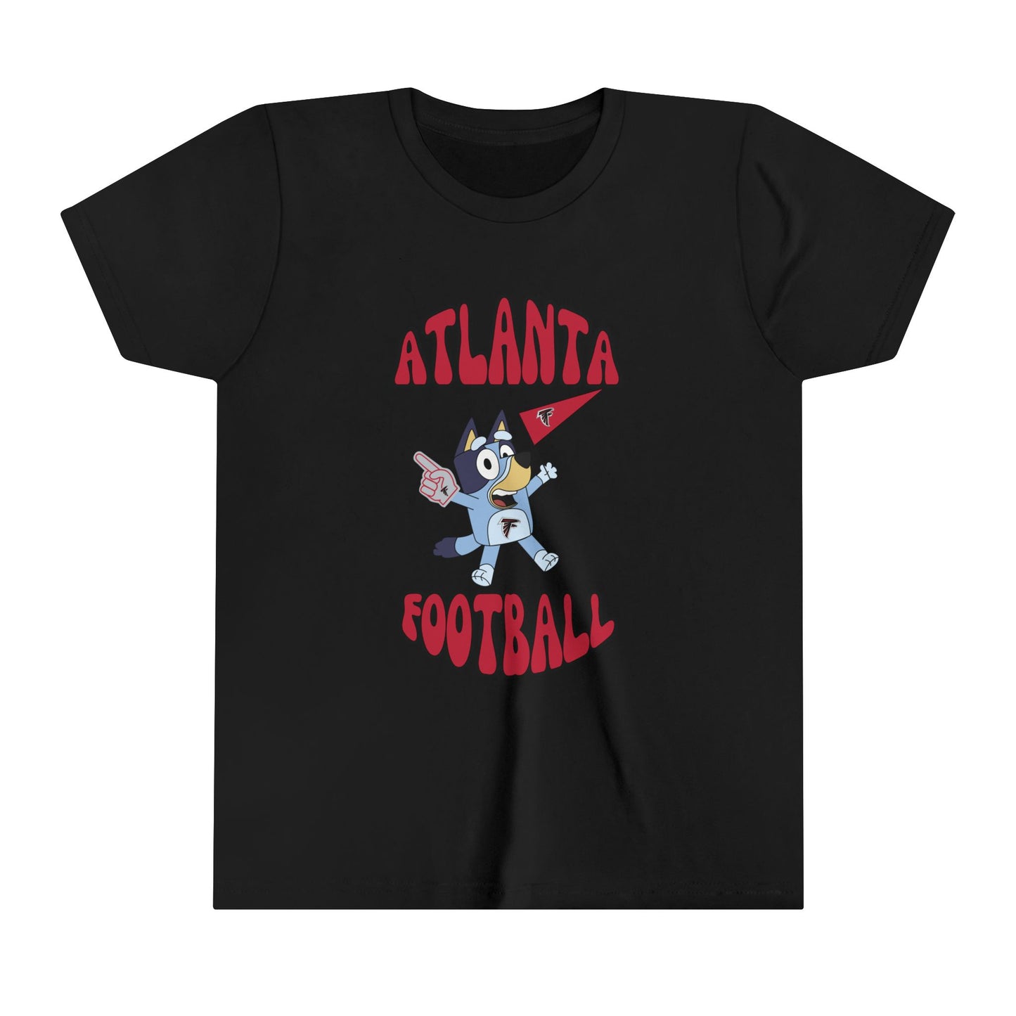 Youth Bluey Design Atlanta Falcons Football -Inspired T-Shirt