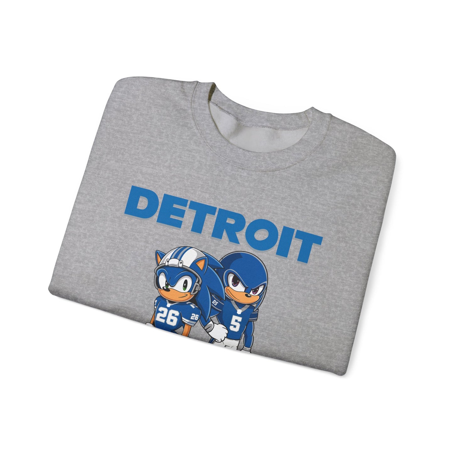 Sonic and Knuckles Jahmyr Gibbs and David Montgomery Detroit Lions Unisex Crewneck Sweatshirt