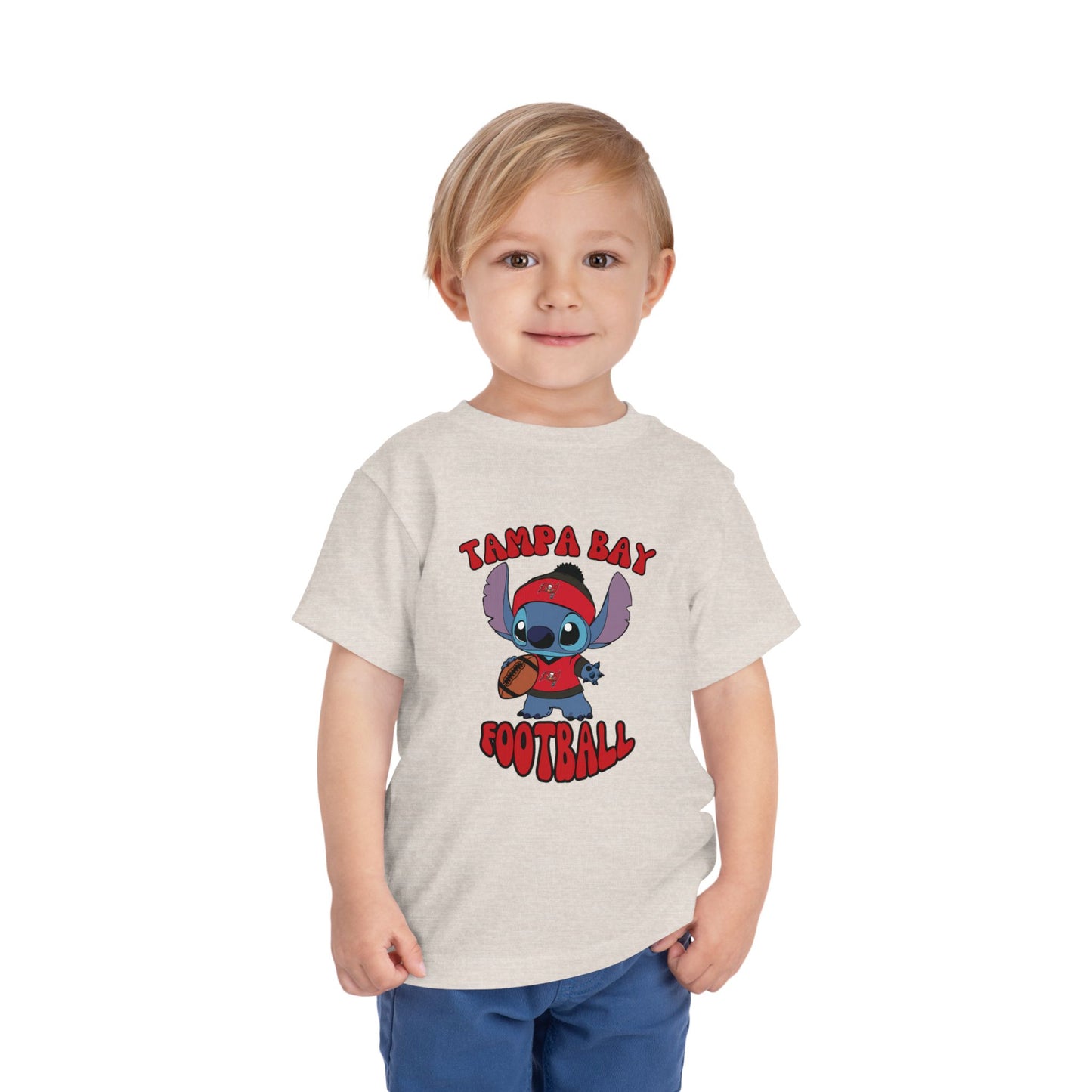 Toddler Stitch Design Buccaneers Football - Inspired T-Shirt