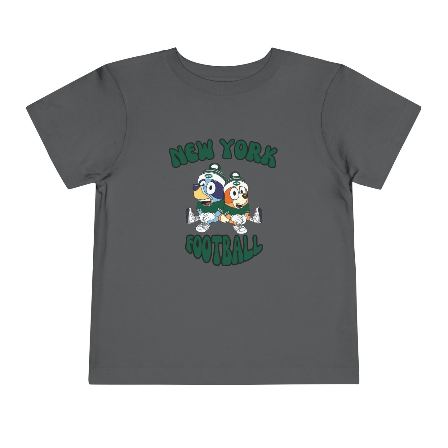 Toddler Bluey & Bingo Design New York Jets Football - Inspired T-Shirt