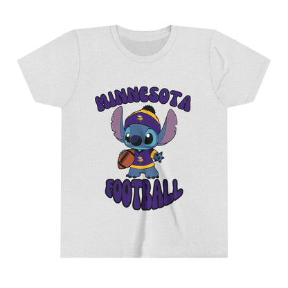 Youth Stitch Design Vikings Football - Inspired T-Shirt