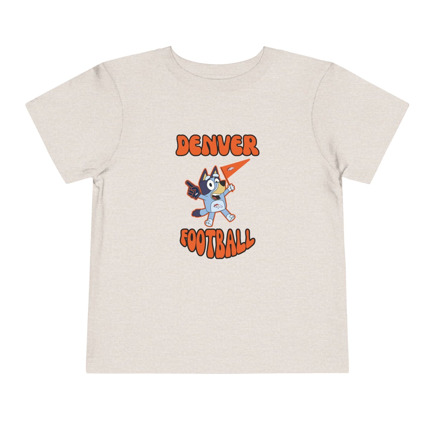 Toddler Bluey Design Denver Broncos Football  -Inspired T-Shirt