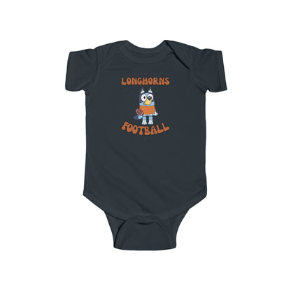 Customizable Infant Onesie - Bluey College Football Design