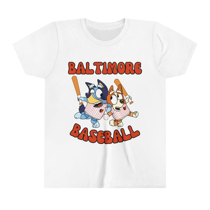 Youth Bluey Design Baltimore Orioles - Inspired T-Shirt