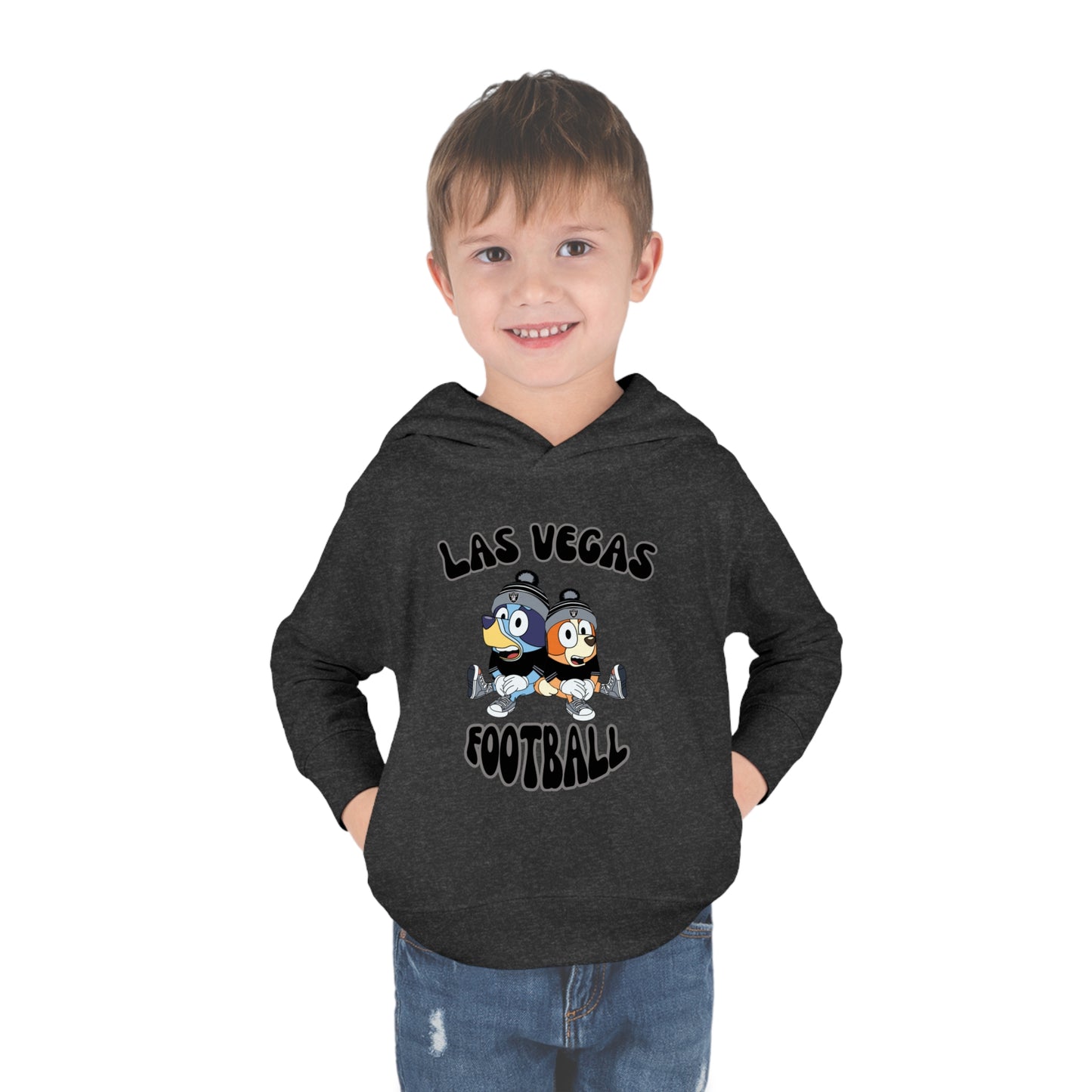 Toddler Bluey & Bingo Design Raiders Football - Inspired Pullover Fleece Hoodie