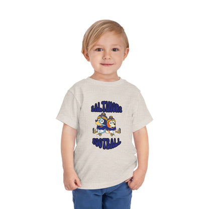 Toddler Bluey & Bingo Design Ravens Football - Inspired T-Shirt