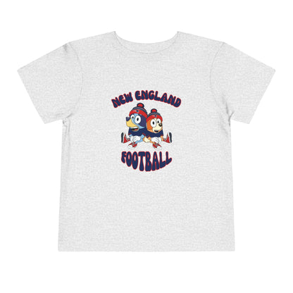 Toddler Bluey & Bingo Design Patriots Football - Inspired T-Shirt