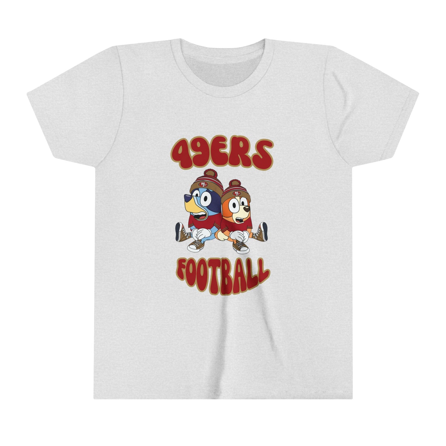 Youth Bluey & Bingo Design 49ERS Football - Inspired T-Shirt